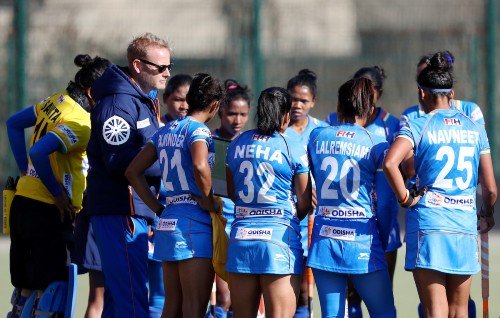 Indian-Womens-hockey-team-coach-Sjoerd-Marijne-with-his-team-in-Germany